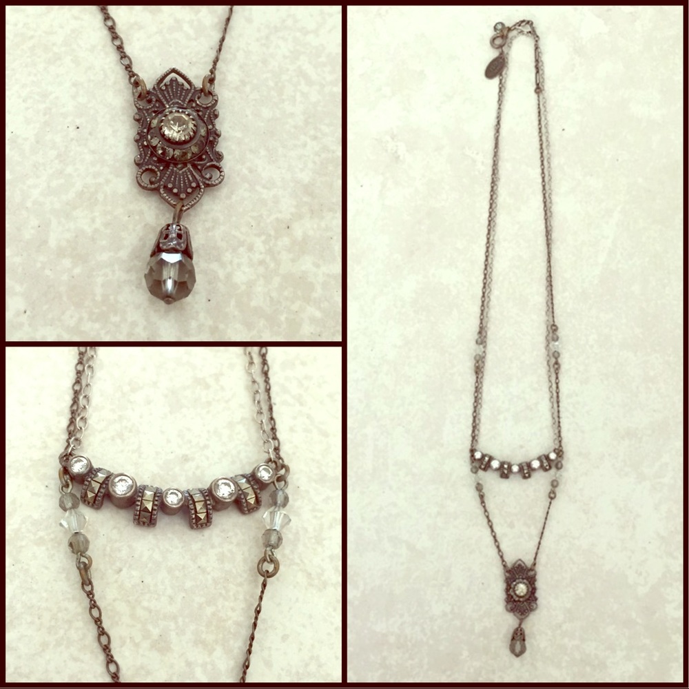 VINTAGE LAYERING NECKLACES SET OF 2